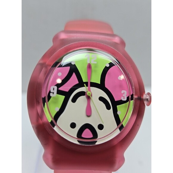 Disney Snap Kids Watch Pink Jelly Strap Quartz 30M New Battery Japan SII Movt WR - Picture 4 of 11